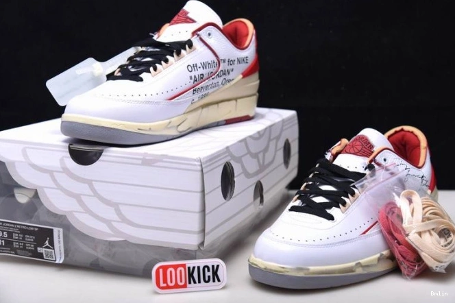 Bmlin shoes Jordan Off-White Red SP 2 Retro Low White DJ4375-106 0814